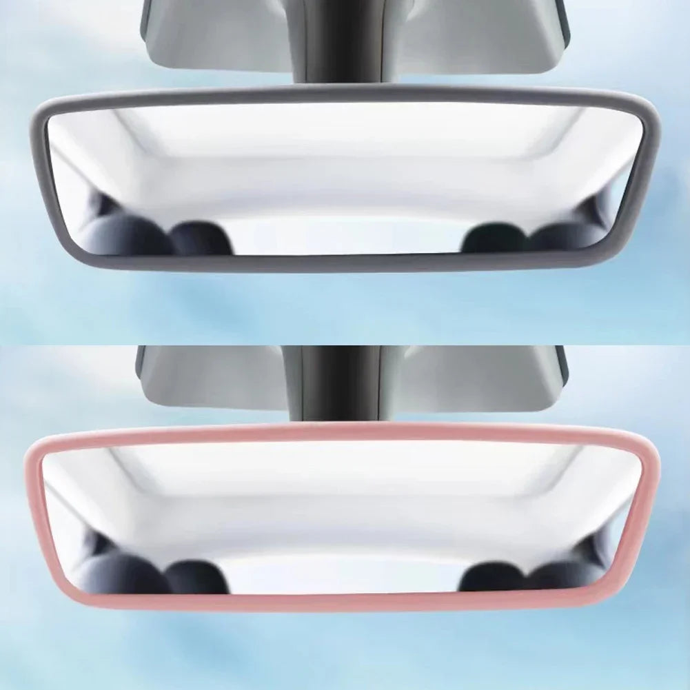 Silicone Rear View Mirror Protector Frame for Tesla Model 3 Y S X Center Console Accessories Interior Rearview Cover Rubber Case