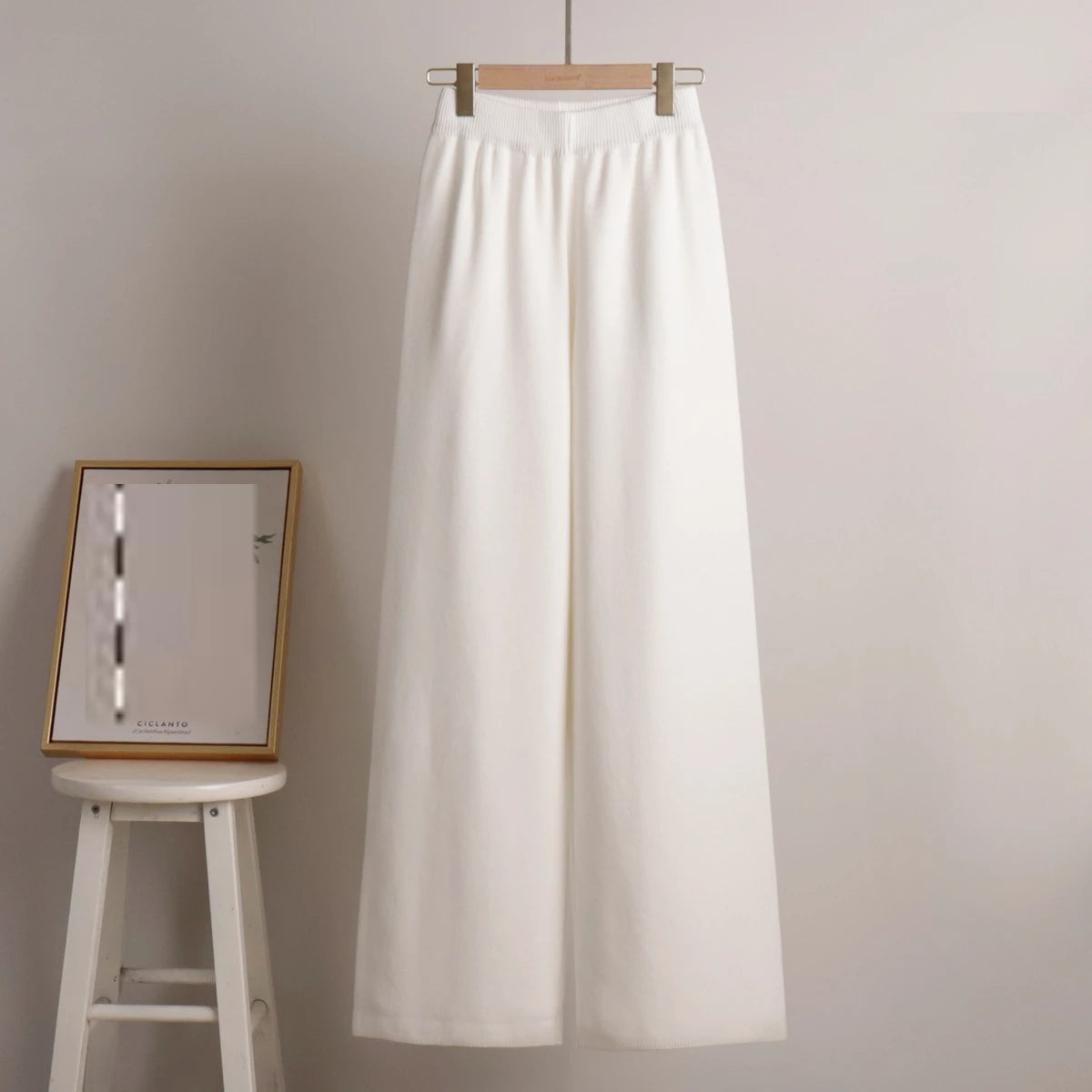 Casual Knitted  Ne Sweater Set Wide Leg Pants Faion Ensemble for Women in Their Late 20s And Early 30s Winter 2024