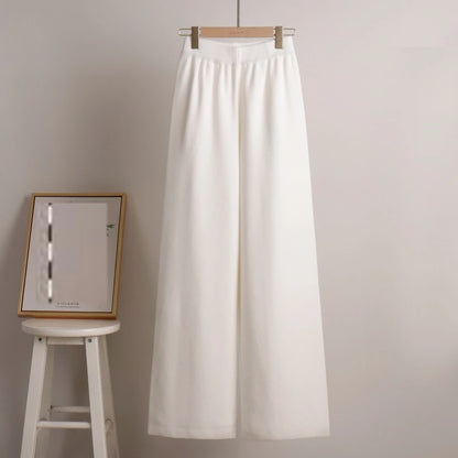Casual Knitted  Ne Sweater Set Wide Leg Pants Faion Ensemble for Women in Their Late 20s And Early 30s Winter 2024