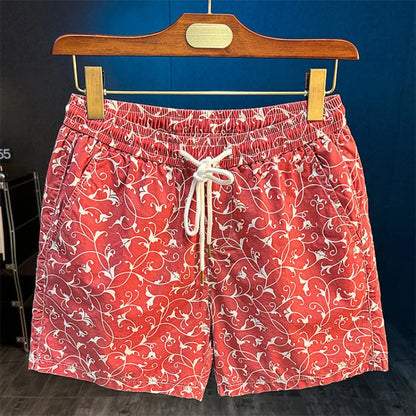 MWJLPWQ 2026 Summer New Cotton Camouflage Casual Shorts For Men Full Printed Drawstring Versatile New Trendy Beach Pants 16355