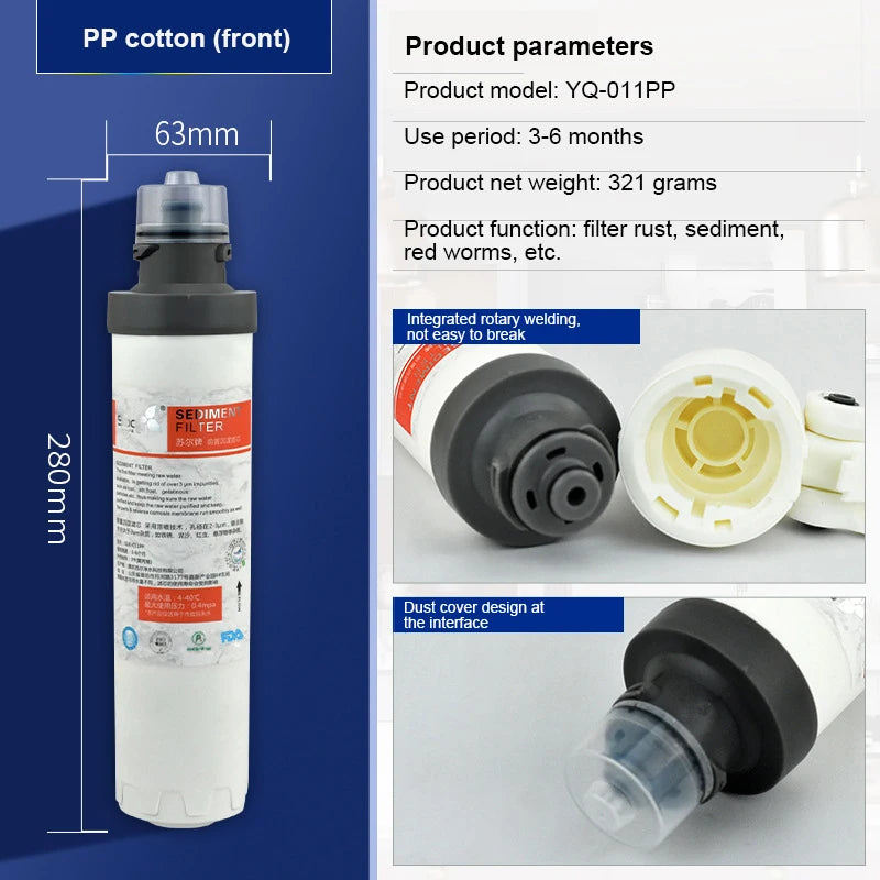 Sooel Roating Water Filter Replacement PP UDF CTO Reverse Osmosis System For Water Purifier Treatment Removal Replacement Filter