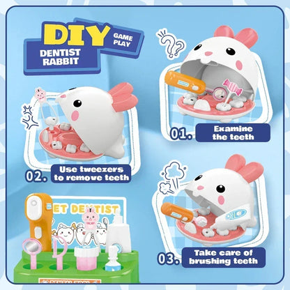 Dentist Hospital Play Role Play Toy Pet Doctor Set for Kids Children Dental Care House Play Set Medical Accessories for Girls