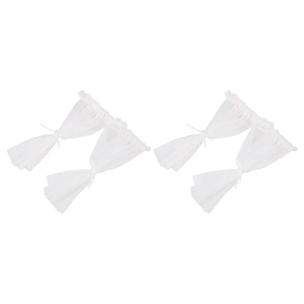 2Pcs Delicate Lace Mini Window Curtains Dollhouse Miniature Interior Decor Tiny House Window Treatment Set DIY Crafting