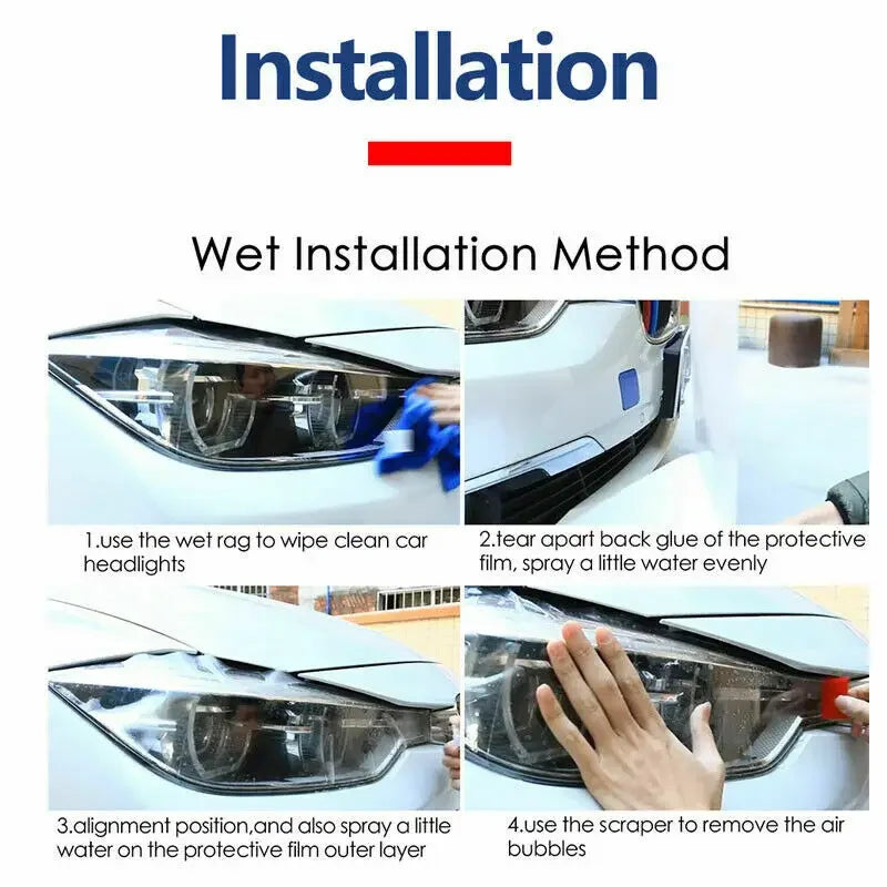2 Pcs Car Headlight Protective Film Transparent Black TPU Sticker For Lexus IS 2016-2020 IS 200t 300h 250 F Sport Accessories