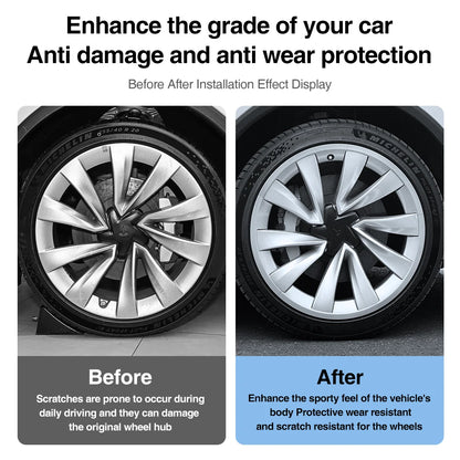 20 Inch Rim Wheel Patch Hub Caps For Tesla Model Y Juniper 2025 ABS Wheel Guard Cover Protectors Car Exterior Accessories