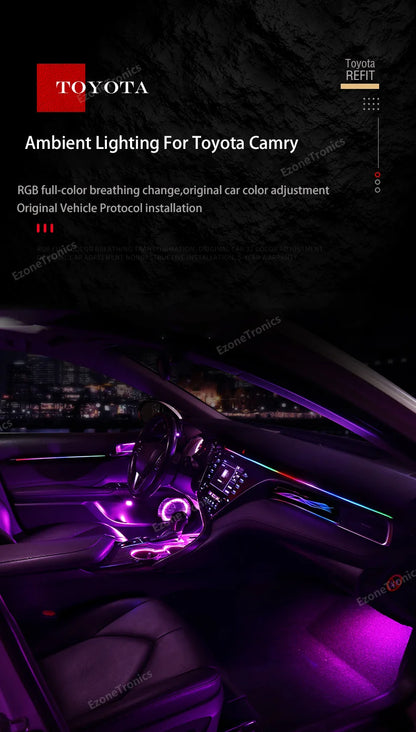 Ezonetronics Ambient Light LED For Toyota Camry 2018-2023 Atmosphere environtal Molded Trim ambilight Lighting Dynamic Magic