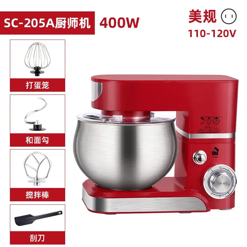 110V/220V Dragon Stand Mixer Small Household Multi-function Dough Kneader Cream Whisker Automatic WWW