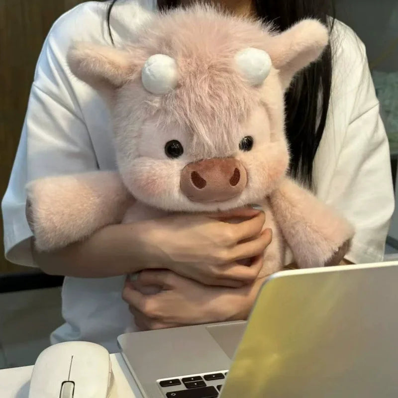 Cute Highland Calf Doll Running Little Cow Su 45-60cm Plush Toy Companion Toy Holiday Gift Decorative Ornament In Stock