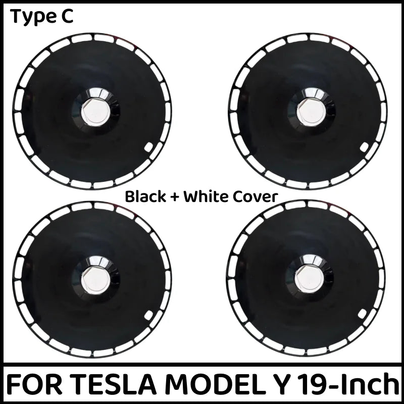 4PCS 19 Inch Wheel Cap Hight Performance Replacement Hub Cap Full Rim Cover Wheel Hubcap For Tesla Model Y 2020-2023 Accessories