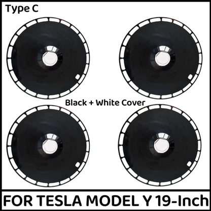 4PCS 19 Inch Wheel Cap Hight Performance Replacement Hub Cap Full Rim Cover Wheel Hubcap For Tesla Model Y 2020-2023 Accessories