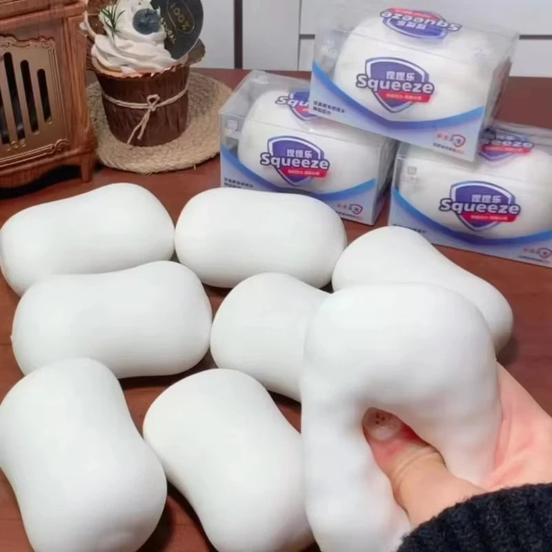Pelota de Jabón Blanda Simulada, Pelota Antiestrés, Juguete Sensorial Suave para Apretar, Alivio de la Ansiedad Infantil