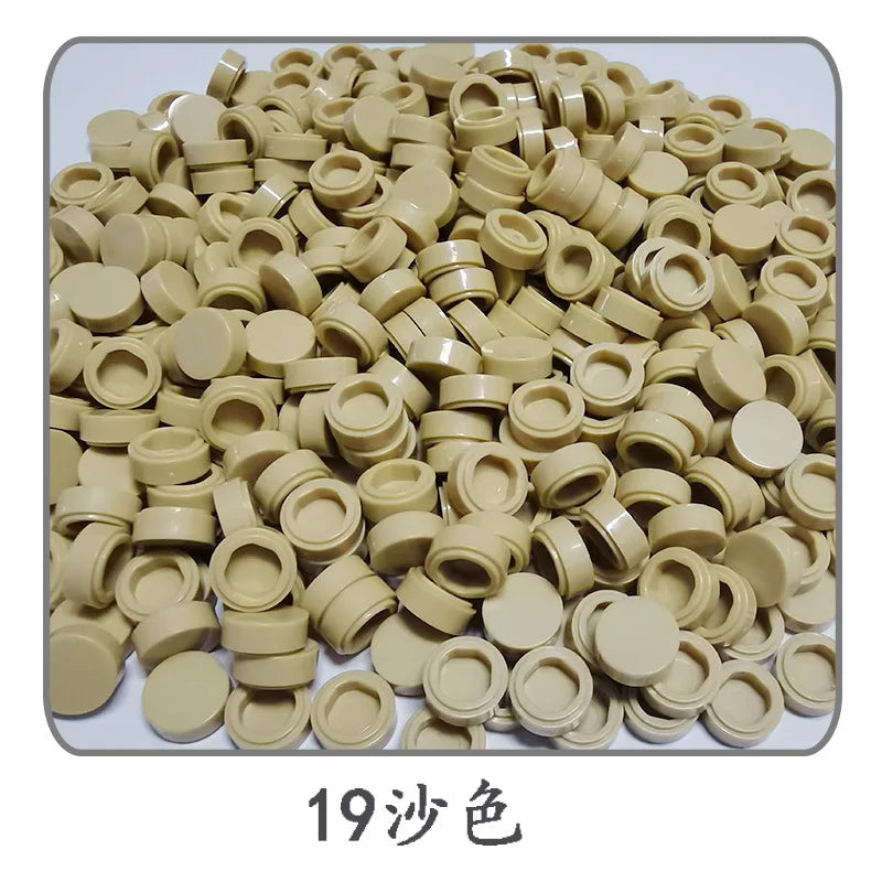 900pcs 52 Colors City Building Blocks Flat Tile 1x1 Round Bricks DIY Enlighten Blocks Parts 98138 Blocks for Children Boys Girls