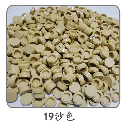 900pcs 52 Colors City Building Blocks Flat Tile 1x1 Round Bricks DIY Enlighten Blocks Parts 98138 Blocks for Children Boys Girls