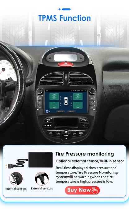 Android 14 Car radio for PEUGEOT 206 206CC 206SW 2000-2005 2006 2007 2008 Multimedia player GPS navi Video 7862 2din Autoradio