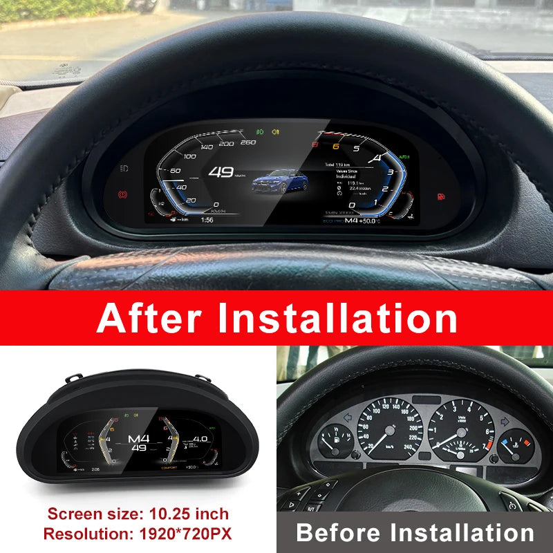 STWEI 2026 New Product Facroy Price Digital LCD Car Dashboard For BMW 3Series M3 E46 Instrument Cluster Panel Cockpit
