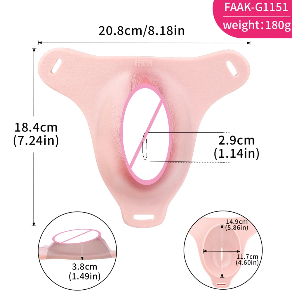 SXXY Super Lifelike Vagina Chastity Cage Penis Hiding Insertable Toy Flexible Silicone Cock Cage Adult Intimate Pleasure Product