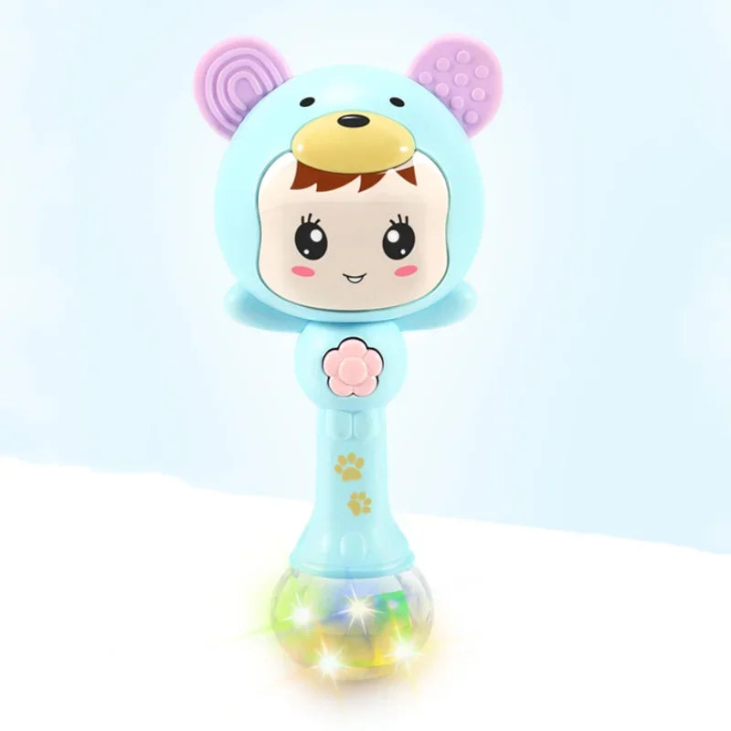 Light baby sound rattle changes with rhythm LED luminous hand rattle music sand hammer baby toy