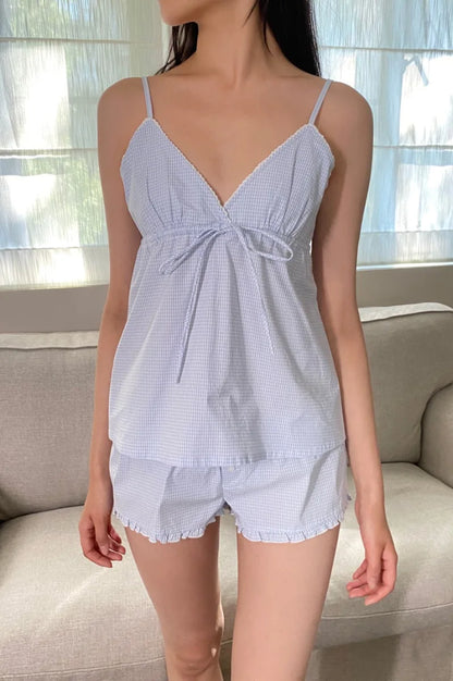 Brandy Melville Pure Cotton Three-Button Base Layer Vest Sweet Style V-Neck Sleeveless Tank Top for Women Spring Summer