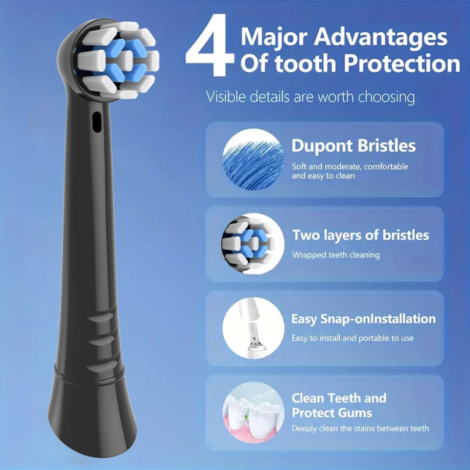 4-16Pack Toothbrush Replacement Heads Compatible with Oral B iO 10 9 8 7 6 5 4 3 Series Electric Toothbrush, 4 Pack Brush Heads