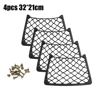 Black Multi Size Car Organizer Net Pocket Car Net Bag Phone Holder Rack Storage Mesh For Car Caravan Motorhome 42x21cm 36x18cm