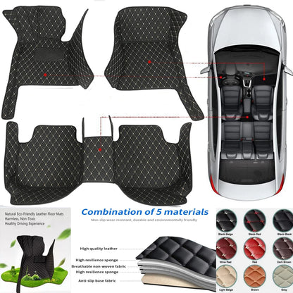 3D PU-leather Waterproof Custom Car Floor Mats For Toyota RAV4 2005-2025 Years Auto Carpets Coche Accessorie Liners