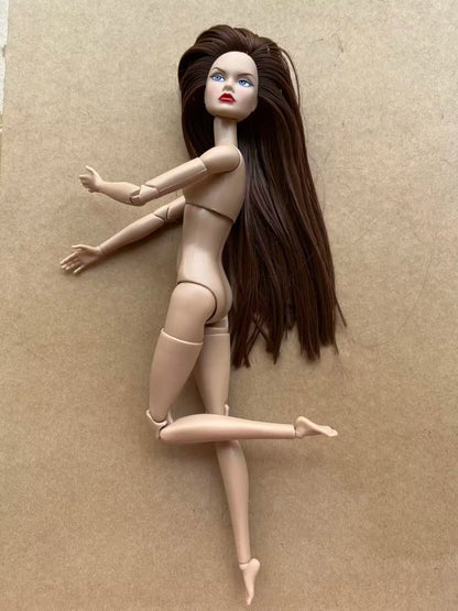 Poppy Good Makeup Head With Beige Yoga Slim Doll Body 1/6 Doll Figures Collective Toys Colorful Hair Doll Heads