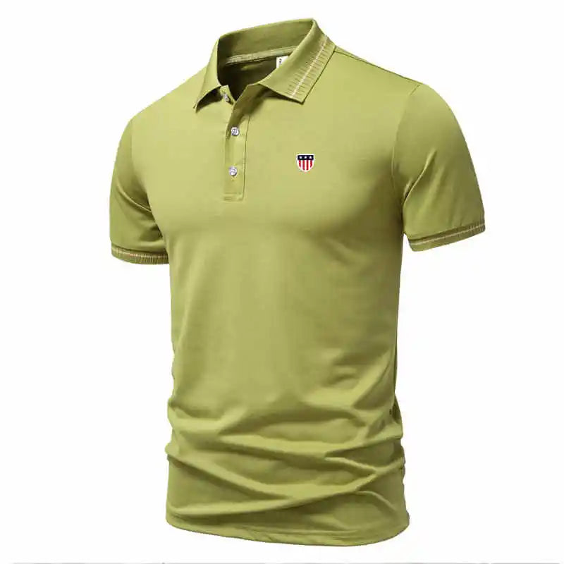 2026 Summer Casual Sports Quick-Drying Lapel Short-Sleeved POLO Shirt 6 Solid Color Shirt Cycling Suit Fitness Suit For Men 2XL