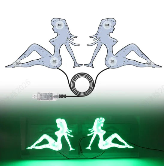 USB RGB Dynamic Big Devil Eyes Light for Cars Trucks, LED Window Screen Animation Sign Flexible Display Panel