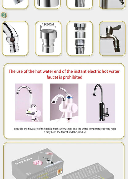 Water Dental Flosser Faucet Oral Irrigator Floss Dental Irrigator Dental Pick Oral Irrigation Teeth Cleaning Machine