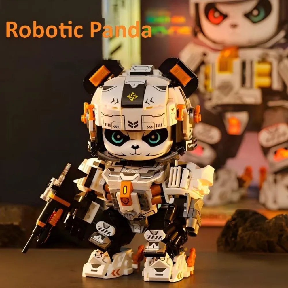 2025 New Model Mechanical Panda & Zodiac Building Blocks Gift Set - 12-in-1 Articulated Animal Toys for Birthday Christmas Gifts