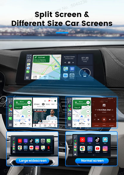 2026 CarlinKit Smart CarPlay Ai Box Android 13 Support Netflix YouTube Split Screen Wireless Android Auto & CarPlay Smart TV Box