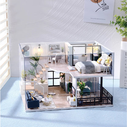 DIY Doll Houses Kits 3D Wooden Puzzles Mini Doll House Assembly Building Furniture Handmade Toys For Xmas Birthday Gifts