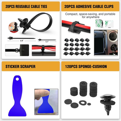 330Pcs Car Door Clip Car Disassembly Tools Set DVD Stereo Refit Kits Interior Plastic Trim Panel Dashboard Removal Tools