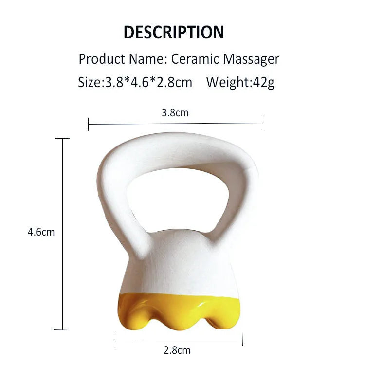 Massage Gua Sha Plate Ceramic Guasha Massage Board Ring Shape Skin Tightening Compact Ergonomic for Face Head Shoulder Knee