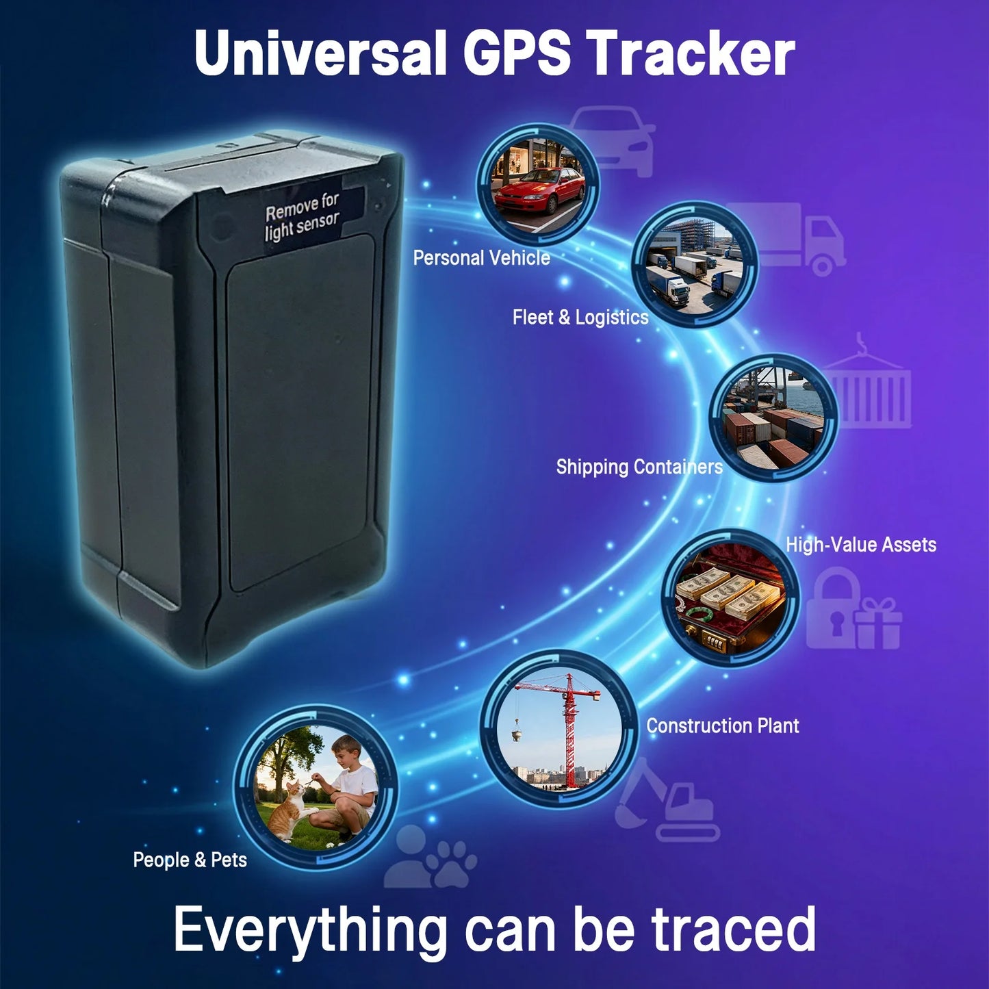 6000mAh Strong Magnetic GPS Tracker Car Vehicle Anti-Tamper Alarm Geo-Fence Free Global SIM Low Battery Alert Real-Time Tracking