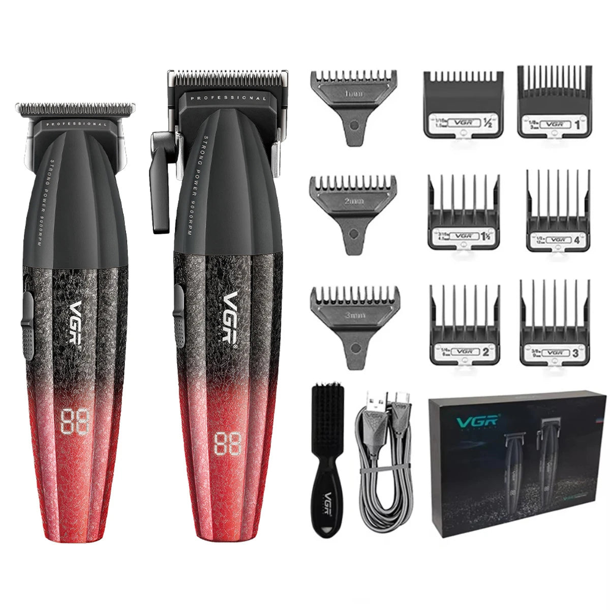 VGR Hair Trimmer Professional Clippers Cordless Hair Clipper Electric Clippers 9000 RPM Adjustable Hair Trimmer for Men V-640 s3