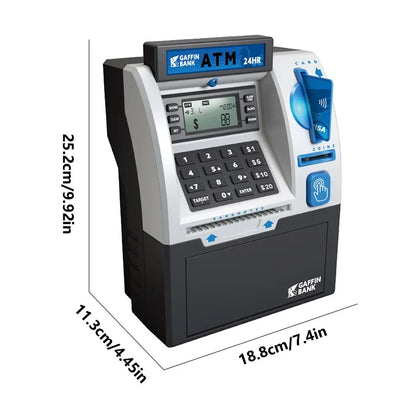Kids Piggy Bank Saving Money Box ATM Bank Smart Credit Card Coin Cash Counting Automatic Roll Banknote Safe Piggy Bank Toy Gifts