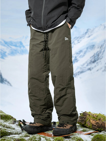 Thickened down Cotton Trousers for Men Winter Outdoor Snow Skiing Windproof Waterproof Warm Straight Leg Pants Youth Casual