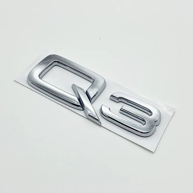 3D Chrome Glossy Black ABS TDI TFSI Car Rear Emblem Sticker for Audi A1 A3 A4 A5 A6 A6L A7 A8 S3 S6 Q3 Q5 Q7 TT S RS