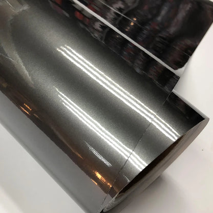 Gloss Metallic Gunmetal Vinyl Wrap Candy Glossy Grey Car Film Sticker With Air Bubble Auto Motorcycle Wrapping Covering Foil