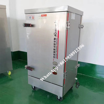 Rice Steamer Cabinet 12 Trays Commercial Electric 220V 110V Food Gas 24 Plate Mantou Meat Cooker