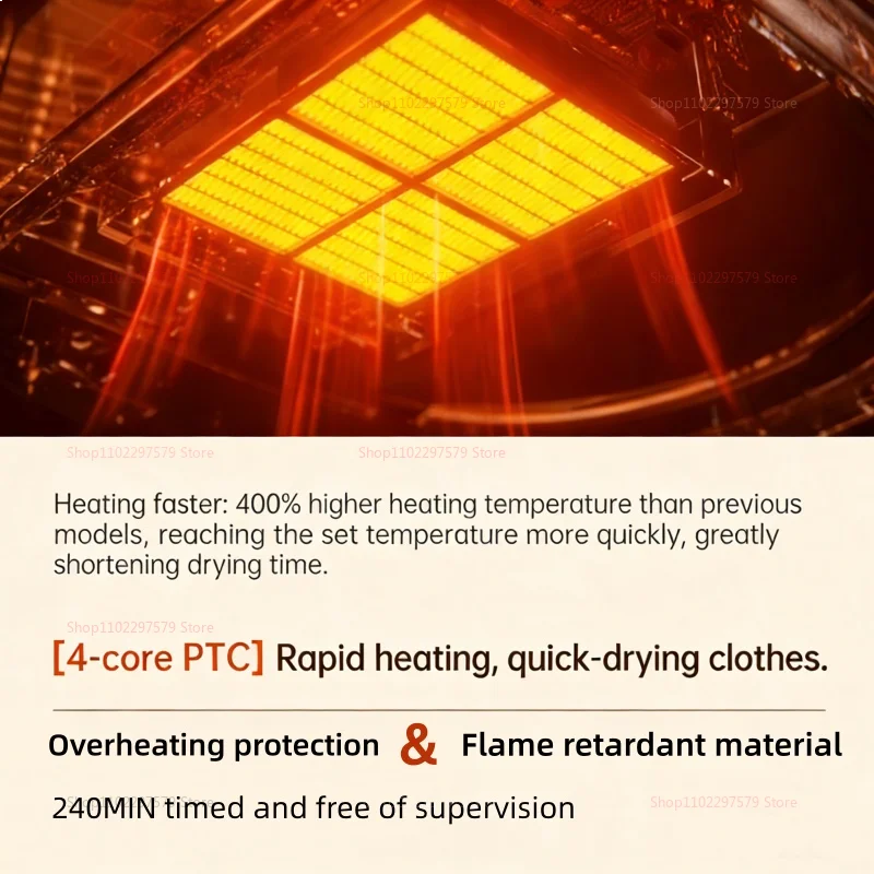 Portable Clothes Dryer Electric Clothing Fast-Drying Machine Compact Foldable Laundry Dryer With Dry Bag For Apartment RVs