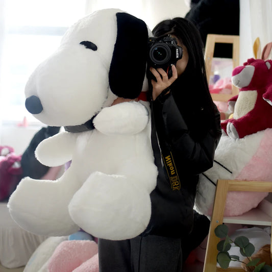 Kawaii Big Size Snoopy Plush Toy White Dog Snoopy Plushies Toy Pillow Stuffed Doll Cuddly Puppy Doll Animal Birthday Gifts