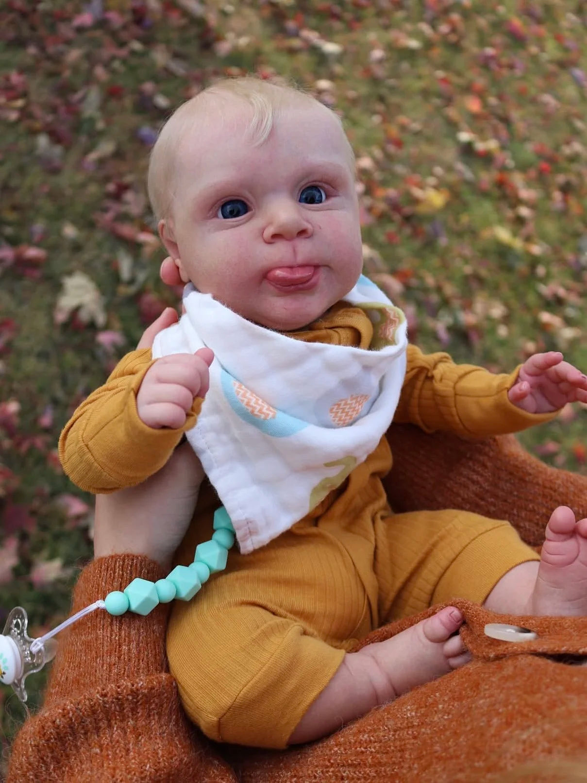 Cokela 19inch/48cm Real baby doll Real Soft Touch Baby Realistic Silicone Reborn Baby Doll With Hand-Drawing Hair