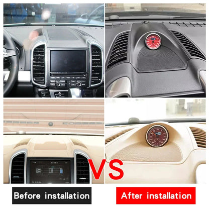 Stopwatch For Porsche Cayenne 958 10-17 Interior Dashboard Central Chrono Clock Compass Time Electronic Meter Clock Accessories