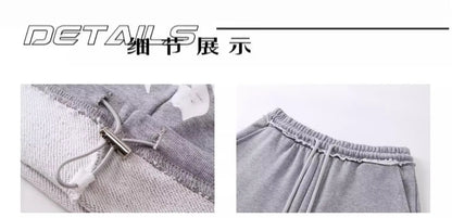 American Retro Letter Print Drawstring Sport Pants Women's Autumn Winter Loose Lazy Versatile Long Trousers Casual High Waist...