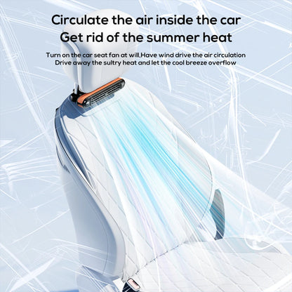 Yanace Portable Car Seat Cooling Fan USB Rechargeable Backseat Air Cooler with Strong Wind for Summer Travel Accessories