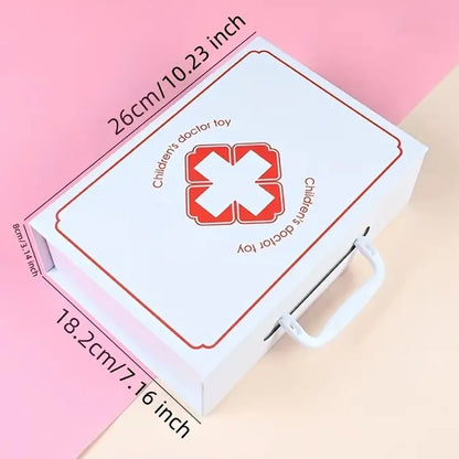 Children's Wooden Doctor's Kit, Pretend Game for Playful Children, Fun Role Playing Game for Boys and Girls' Medical Bags