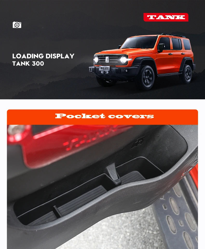 For Great Wall GWM TANK 300 Tank 300 2022 2023 2024 Accessories Door Slot Storage Box Storage Interior Accessories