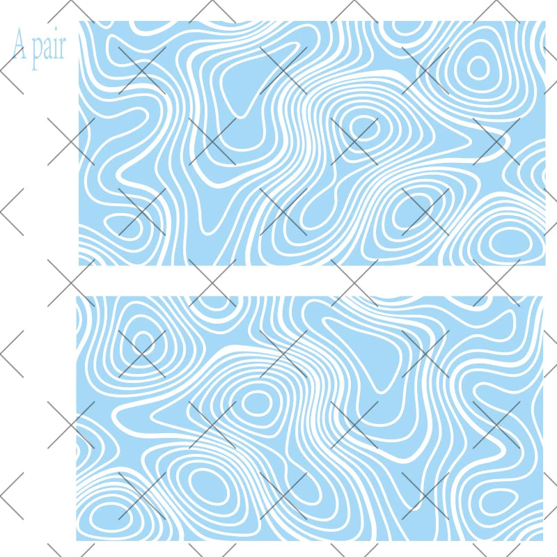 Topography Map A Pair Car Sticker for Triangular Window Decoration Universal All Vehicles Accessories PVC Waterproof Vinyl Decal
